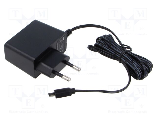 Power supply: switching; mains,plug-in; 5VDC; 1.2A; 6W; 76%