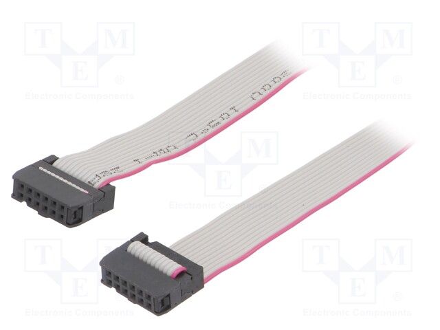 Ribbon cable with IDC connectors; 12x28AWG; Cable ph: 1.27mm