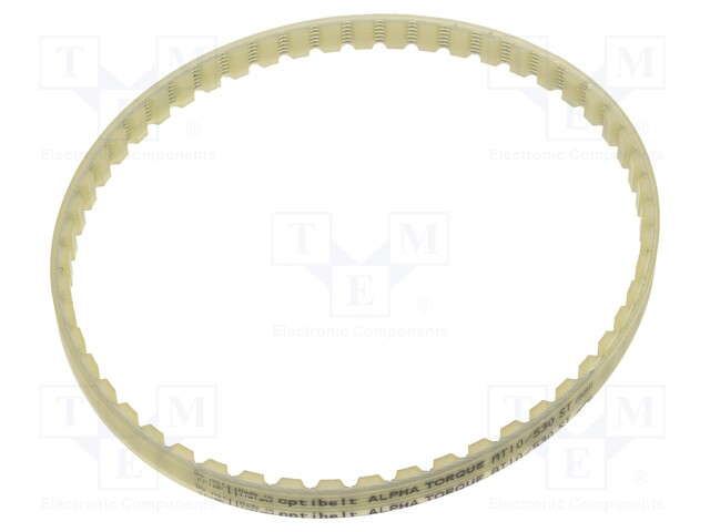 Timing belt; AT10; W: 10mm; H: 5mm; Lw: 530mm; Tooth height: 2.5mm