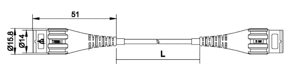 Test lead; 2x BNC male plug; Len: 0.5m; black; Z: 50Ω; Mat: brass