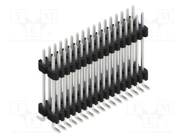 Connector: pin strips; pin header; male; PIN: 34; 1.27mm; SMT; 2x17