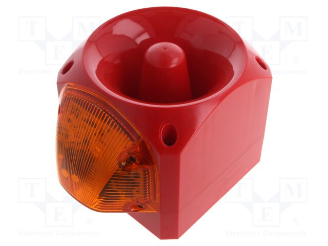 Signaller: lighting-sound; 10÷60VDC; siren,flashing light; LED