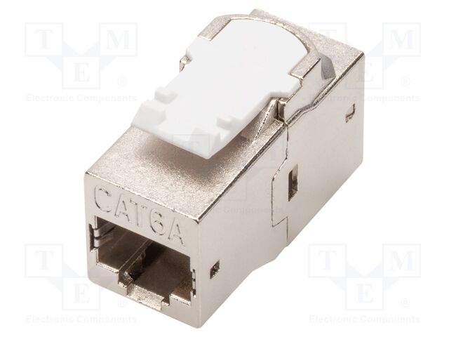 RJ 45 coupler; Keystone; silver; IEEE 802.3af,IEEE 802.3at