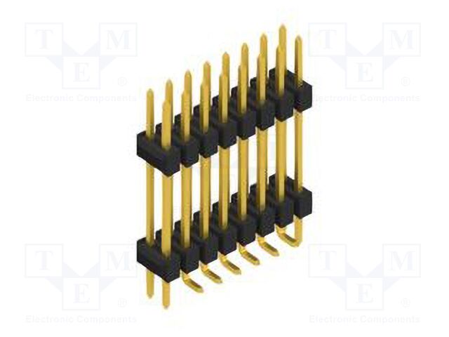 Connector: pin strips; pin header; male; PIN: 16; 2.54mm; SMT; 2x8