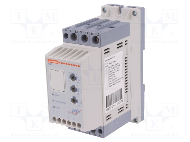 Module: soft-start; Usup: 220÷400VAC; DIN; 7.5kW; 1÷20/0÷20s; 16A
