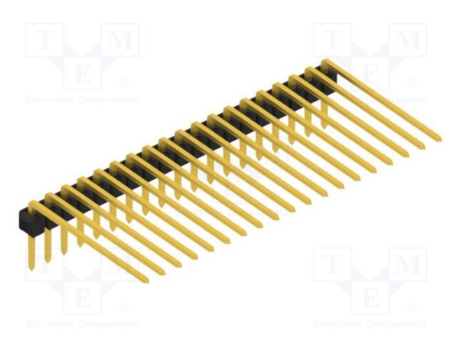 Connector: pin strips; pin header; male; PIN: 19; 2.54mm; THT; 1x19