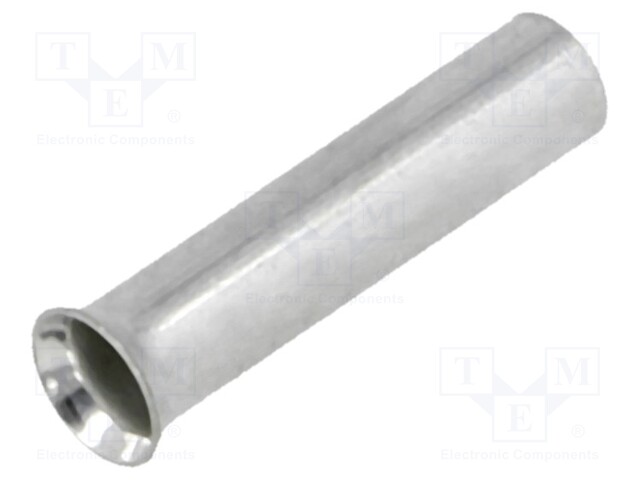 Bootlace ferrule; non-insulated; copper; 2.5mm2; 12mm; tinned