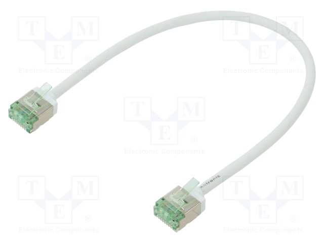 Patch cord; U/FTP; Cat 8.1; stranded; Cu; LSZH; white; 0.25m; 32AWG