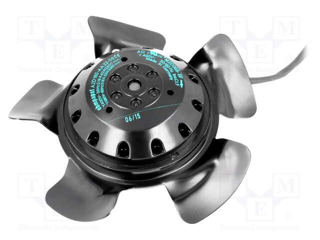 Fan: AC; axial; 400VAC; Ø161x62.5mm; 335m3/h; ball bearing; 2800rpm