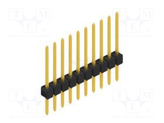 Connector: pin strips; pin header; male; PIN: 10; 2.54mm; THT; 1x10