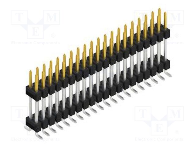 Connector: pin strips; pin header; male; PIN: 40; 2.54mm; SMT; 2x20