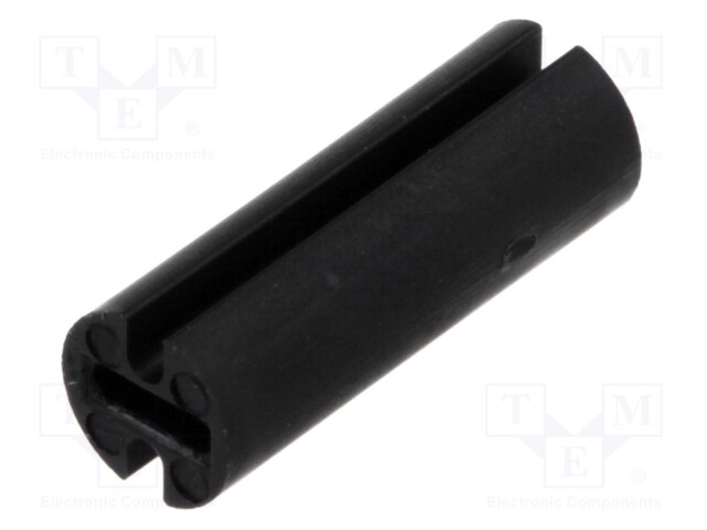 Spacer sleeve; LED; Øout: 4.5mm; ØLED: 3mm; L: 12.5mm; black; UL94V-2