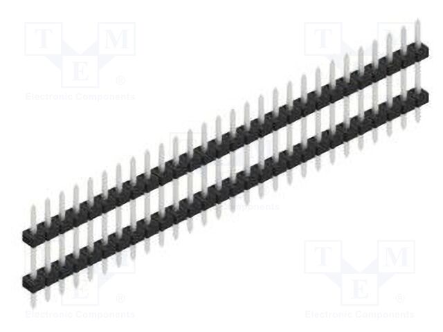 Connector: pin strips; pin header; male; PIN: 28; 2mm; THT; 1x28