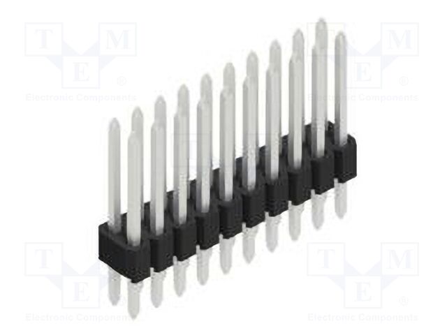 Connector: pin strips; pin header; male; PIN: 20; 1.27mm; THT; 2x10