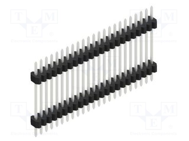 Connector: pin strips; pin header; male; PIN: 23; 1.27mm; THT; 1x23