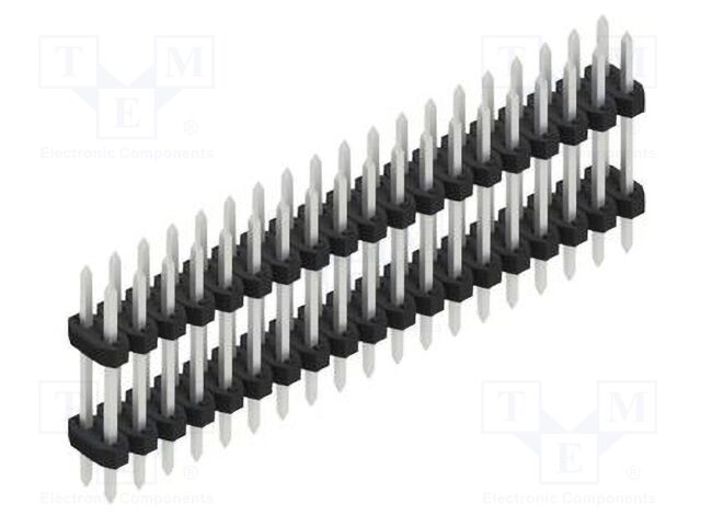 Connector: pin strips; pin header; male; PIN: 38; 2mm; THT; 2x19