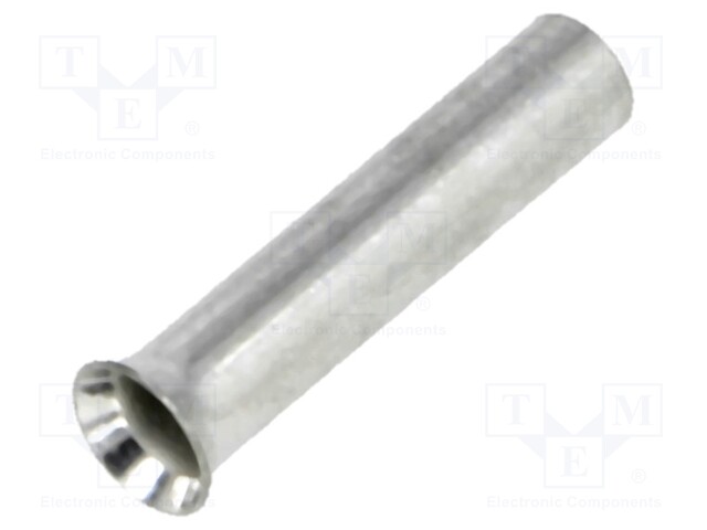 Bootlace ferrule; non-insulated; copper; 1.5mm2; 10mm; tinned