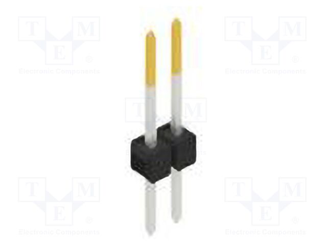 Connector: pin strips; pin header; male; PIN: 2; 2.54mm; THT; 1x2