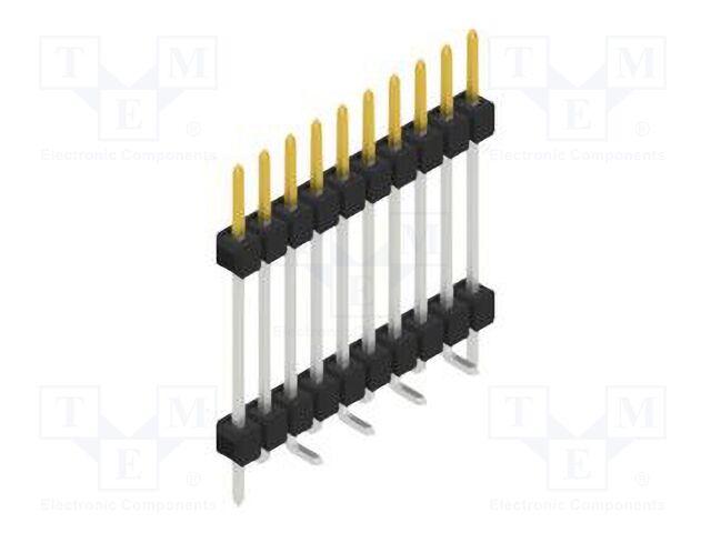 Connector: pin strips; pin header; male; PIN: 10; 2.54mm; SMT; 1x10
