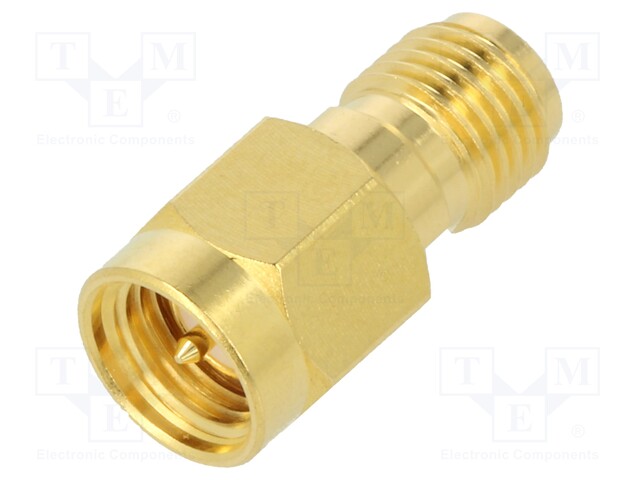 Coupler; SMA male,SMA female; straight; 50Ω; teflon; gold-plated