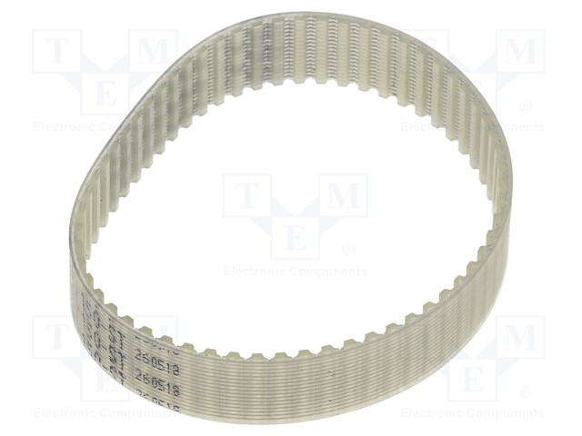 Timing belt; T2.5; W: 10mm; H: 1.3mm; Lw: 150mm; Tooth height: 0.7mm