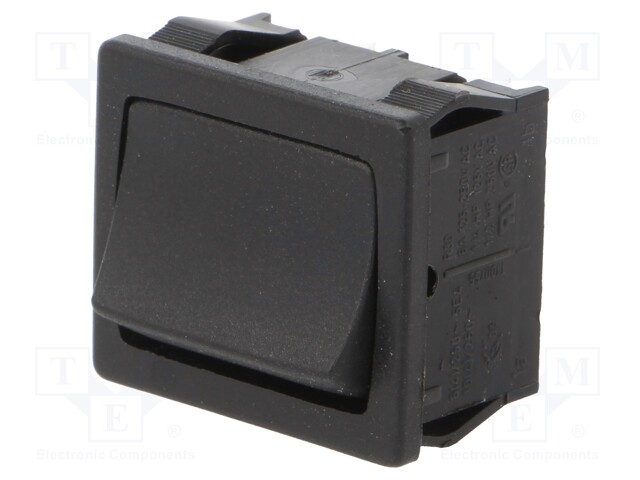 ROCKER; DPDT; Pos: 2; OFF-ON; 6A/250VAC; black; IP40; none; 100mΩ