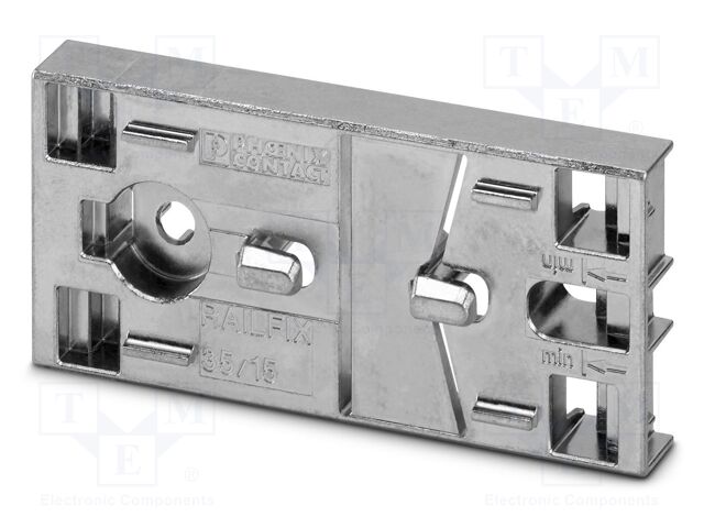 Mounting adapter; L: 17.8mm; W: 89mm; H: 40mm; Body: grey