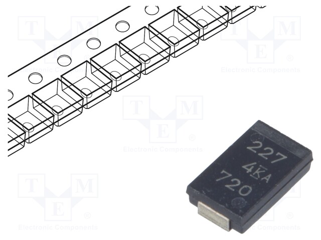 Capacitor: tantalum-polymer; 220uF; 4VDC; Case: V; 2917; ESR: 18mΩ