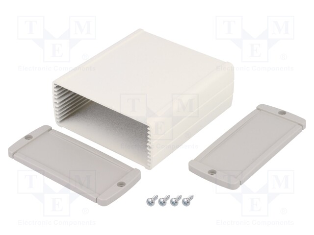 Enclosure: multipurpose; with panel; TEKAL; X: 85mm; Y: 100mm; grey