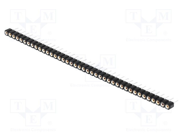 Socket; pin strips; female; PIN: 40; turned contacts; straight