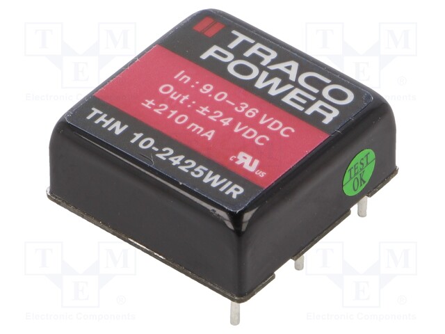 Converter: DC/DC; 10W; Uin: 9÷36V; Uout: 24VDC; Uout2: -24VDC; 1"x1"