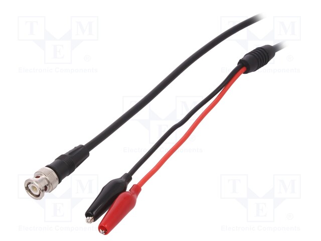 Test lead; 2m; Structure: 2x crocodile clip-BNC male plug
