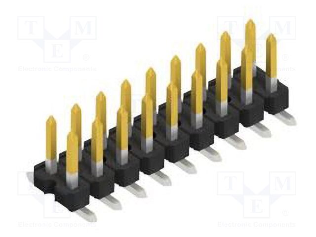 Connector: pin strips; pin header; male; PIN: 18; 2.54mm; SMT; 2x9