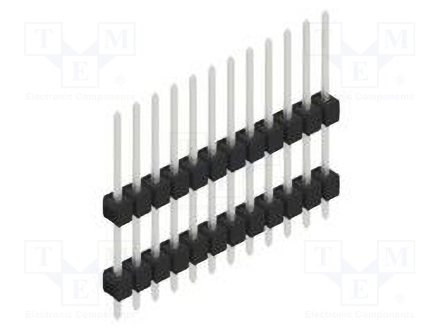 Connector: pin strips; pin header; male; PIN: 12; 2.54mm; THT; 1x12