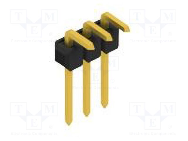 Connector: pin strips; pin header; male; PIN: 3; 2.54mm; THT; 1x3