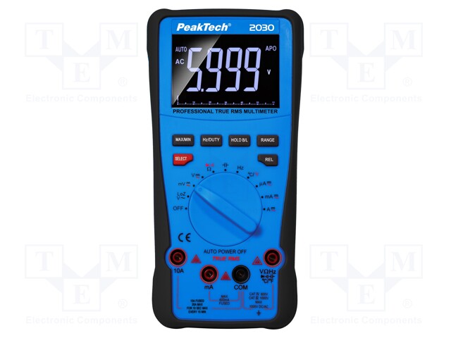 Digital multimeter; LCD 3,83 digit (6000); -20÷1000°C