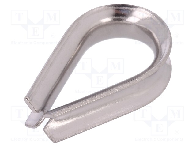 Thimble for rope; acid resistant steel A4; for rope; DIN6899