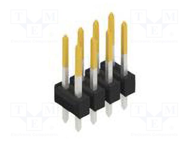 Connector: pin strips; pin header; male; PIN: 8; 2.54mm; THT; 2x4