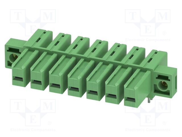 PCB headers, nominal cross section: 6 mm?, color: green, nom