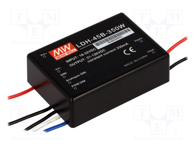 Converter: DC/DC; 45W; Uin: 18÷32V; Uout: 21÷126VDC; Iin: 2.1A; 138g