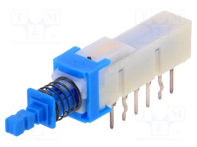 Switch: push-button; Pos: 2; 4PDT; 0.1A/30VDC; ON-ON; Mounting: THT