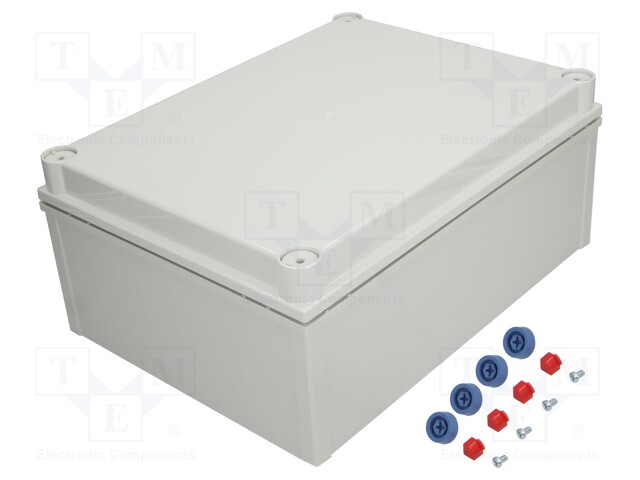 Enclosure: multipurpose; X: 300mm; Y: 400mm; Z: 170mm; QUICK; grey