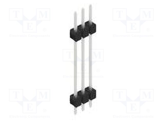 Connector: pin strips; pin header; male; PIN: 3; 2.54mm; THT; 1x3