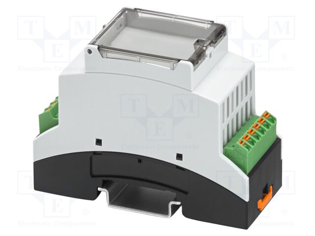 Enclosure: for DIN rail mounting; Y: 89.7mm; X: 35.6mm; Z: 60.7mm