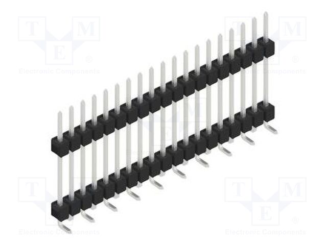 Connector: pin strips; pin header; male; PIN: 19; 2.54mm; SMT; 1x19