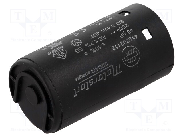 Capacitor: electrolytic; 48uF; Ø36.5x68.5mm; ±10%; -20÷60°C