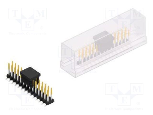 Connector: pin strips; pin header; male; PIN: 28; 2mm; SMT; 2x14