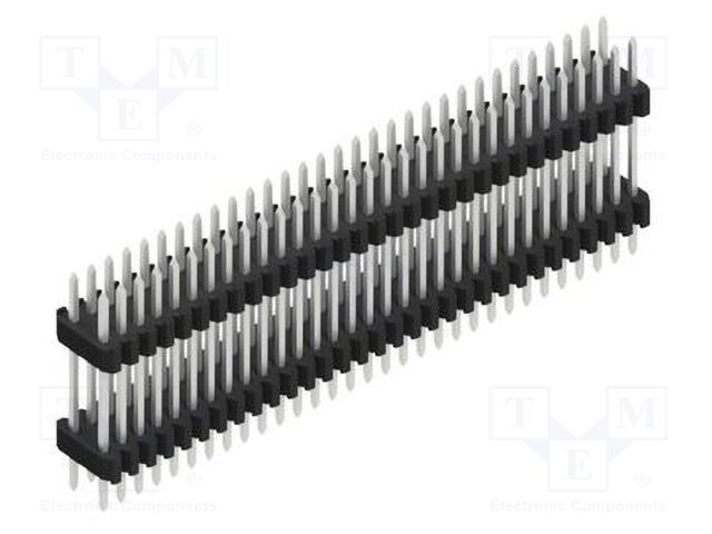 Connector: pin strips; pin header; male; PIN: 62; 1.27mm; THT; 2x31