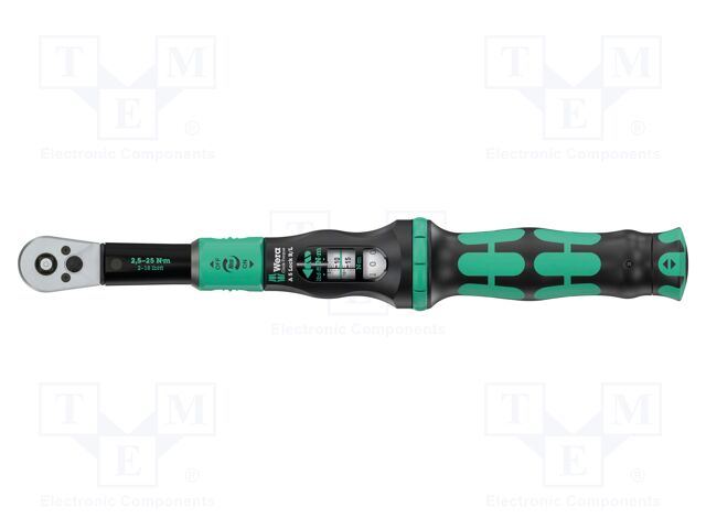 Wrench; torque; 299mm; 2.5÷25Nm; Mounting: 1/4" square