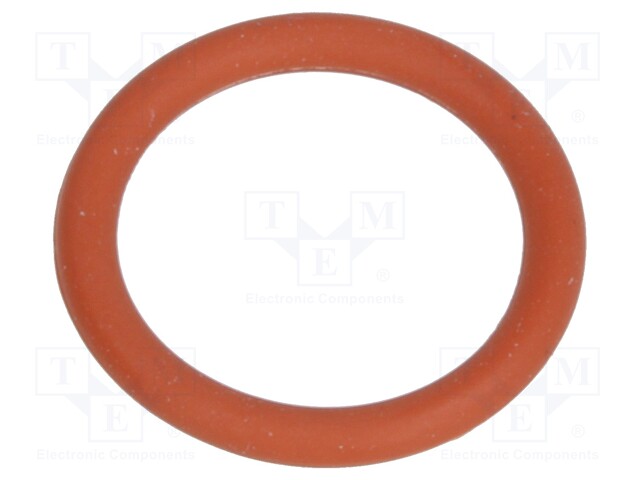 O-ring gasket; VMQ; D: 1.5mm; Øint: 10mm; M12; red; -60÷250°C
